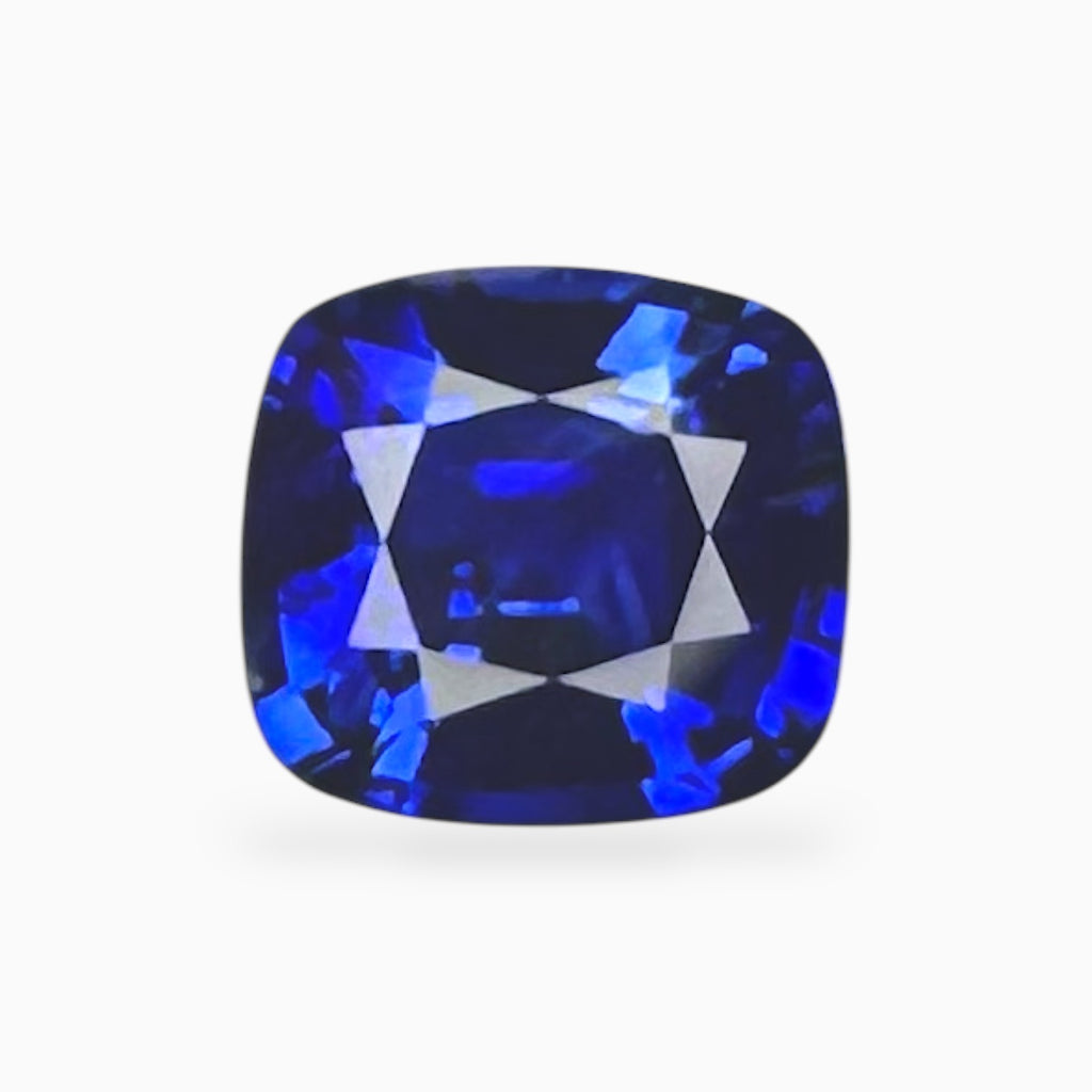Natural Blue Sapphire Precious Stone Cushion Shape 2.28 Carats Size 7.80x7.10x4.47mm