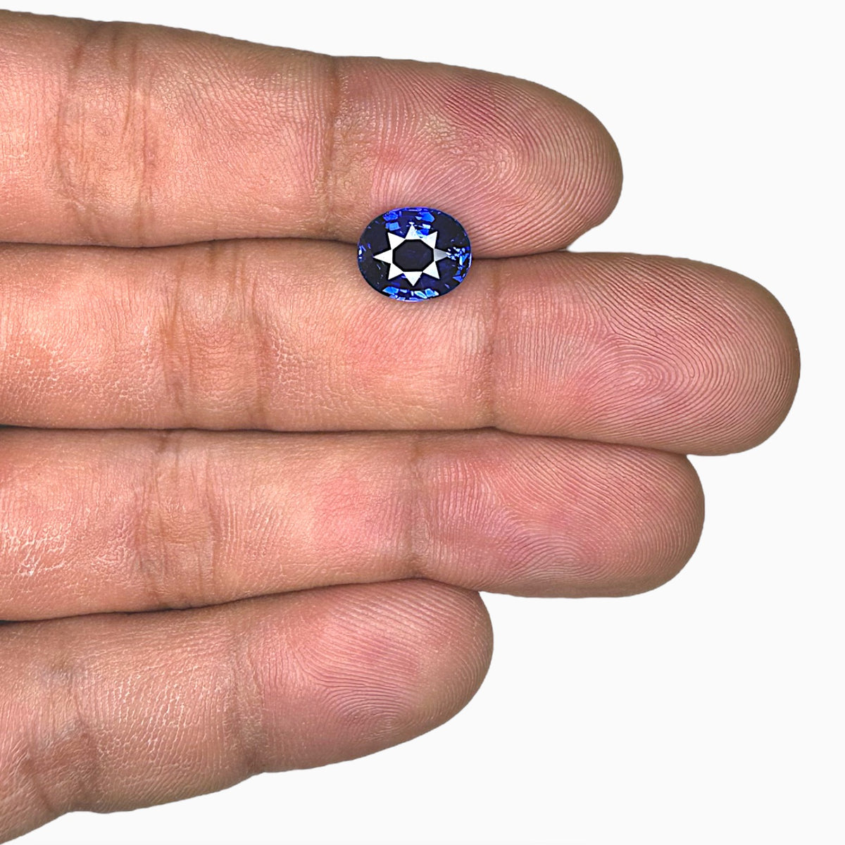 Natural Blue Sapphire Precious Stone Oval Shape 3.26 Carats Size 9.78x7.99x4.72mm