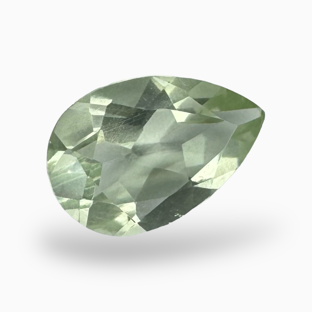 Natural Green Amethyst Stone Pear Shape 2.5 Carats 12X8mm