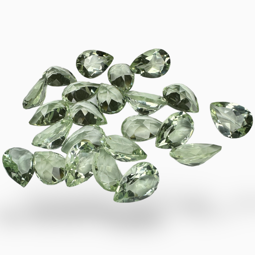 Natural Green Amethyst Stone Pear Shape 2.5 Carats 12X8mm