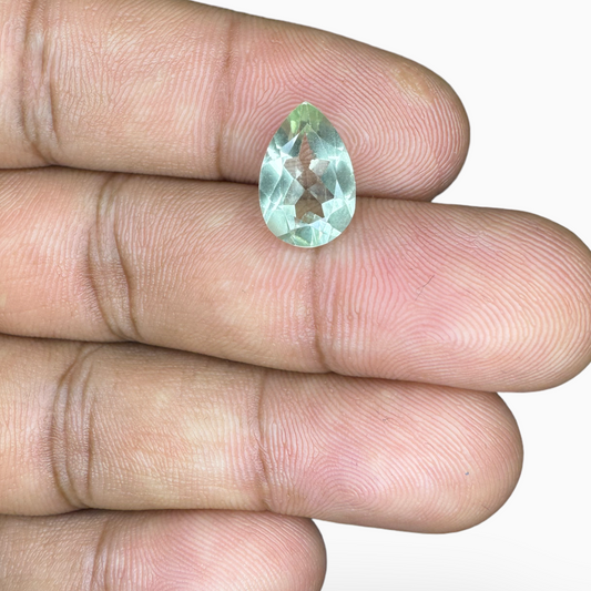 Natural Green Amethyst Stone Pear Shape 2.5 Carats 12X8mm