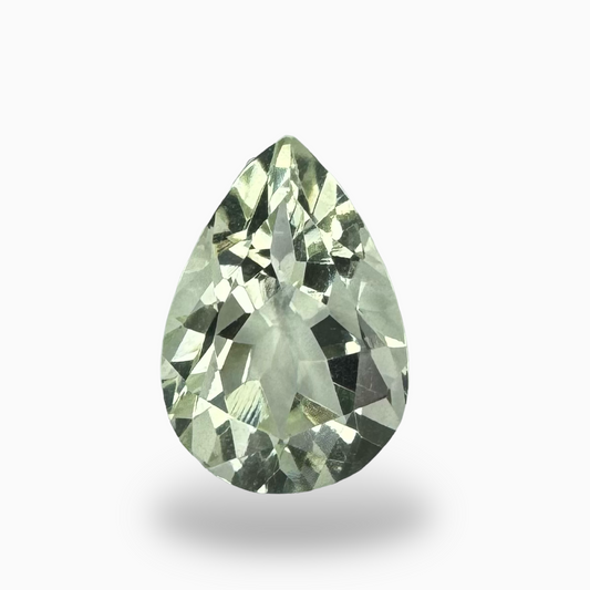 Natural Green Amethyst Stone Pear Shape 4.22 Carats 13X9 mm