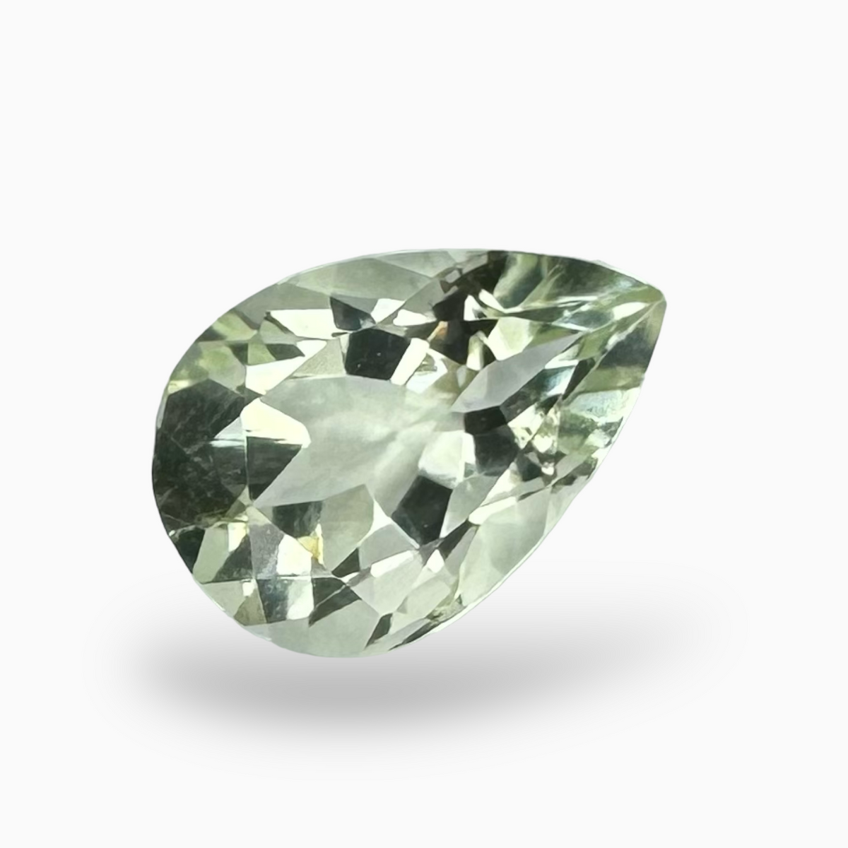 Natural Green Amethyst Stone Pear Shape 4.22 Carats 13X9 mm