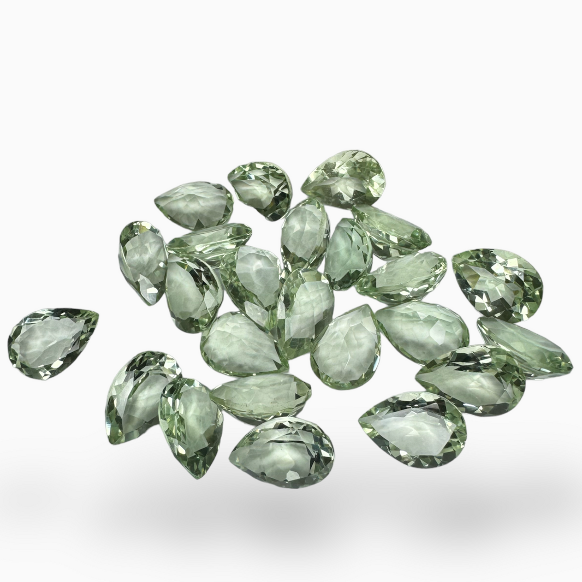 Natural Green Amethyst Stone Pear Shape 4.22 Carats 13X9 mm