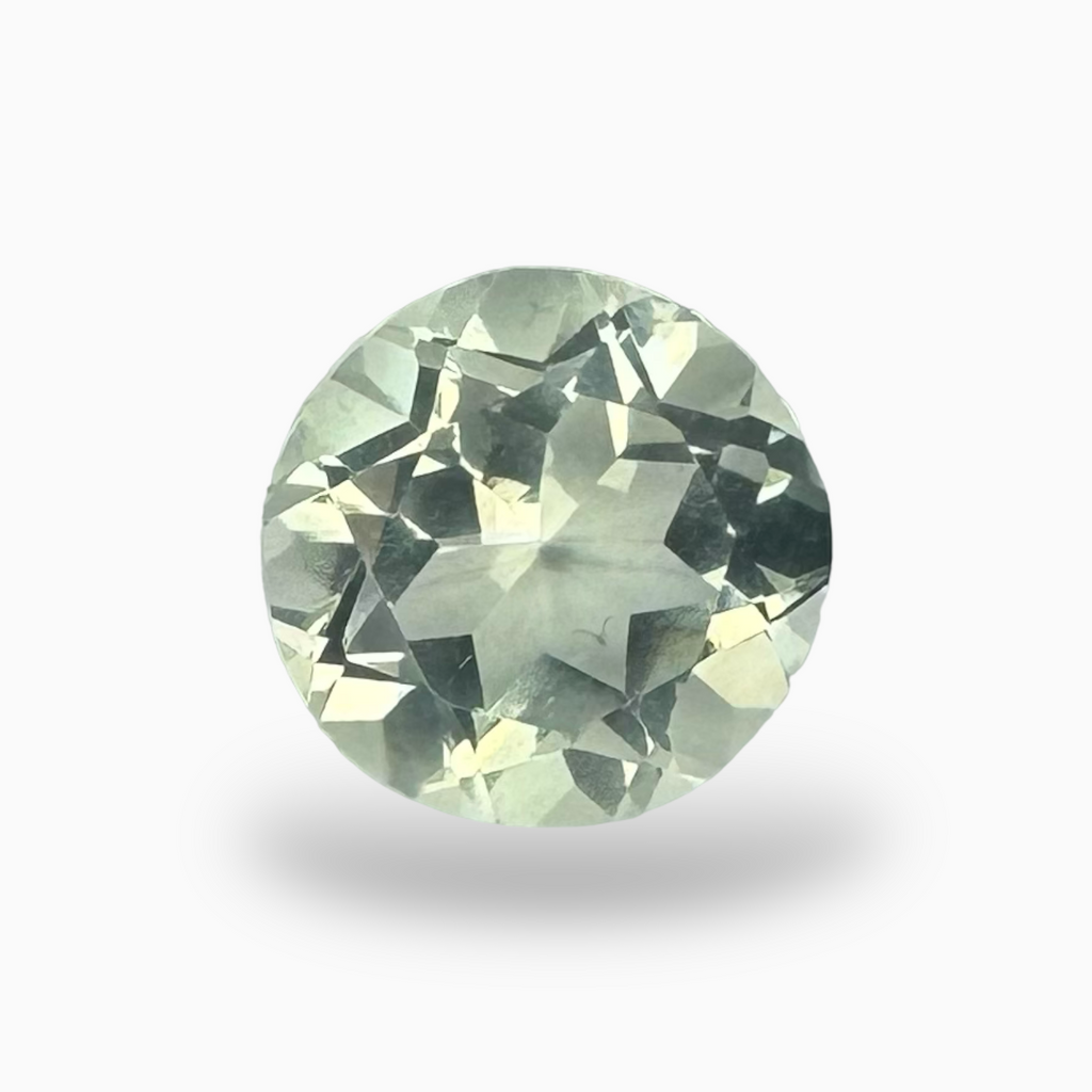 Natural Light Green Amethyst Stone Round Shape 2.25 Carats 9 mm