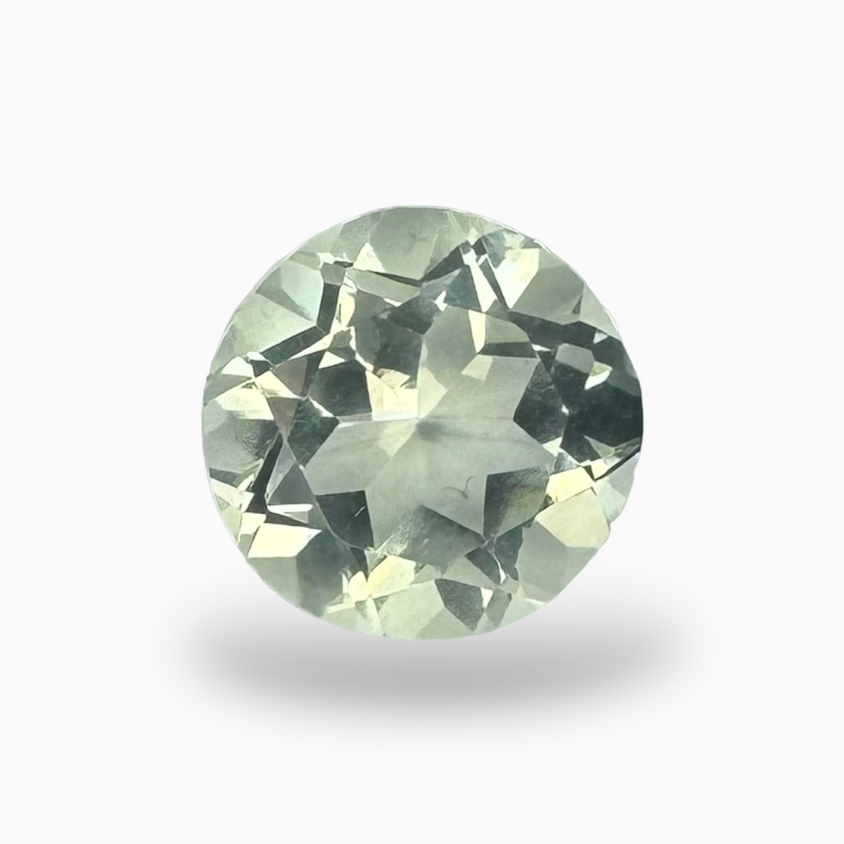 Natural Light Green Amethyst Stone Round Shape 2.25 Carats 9 mm