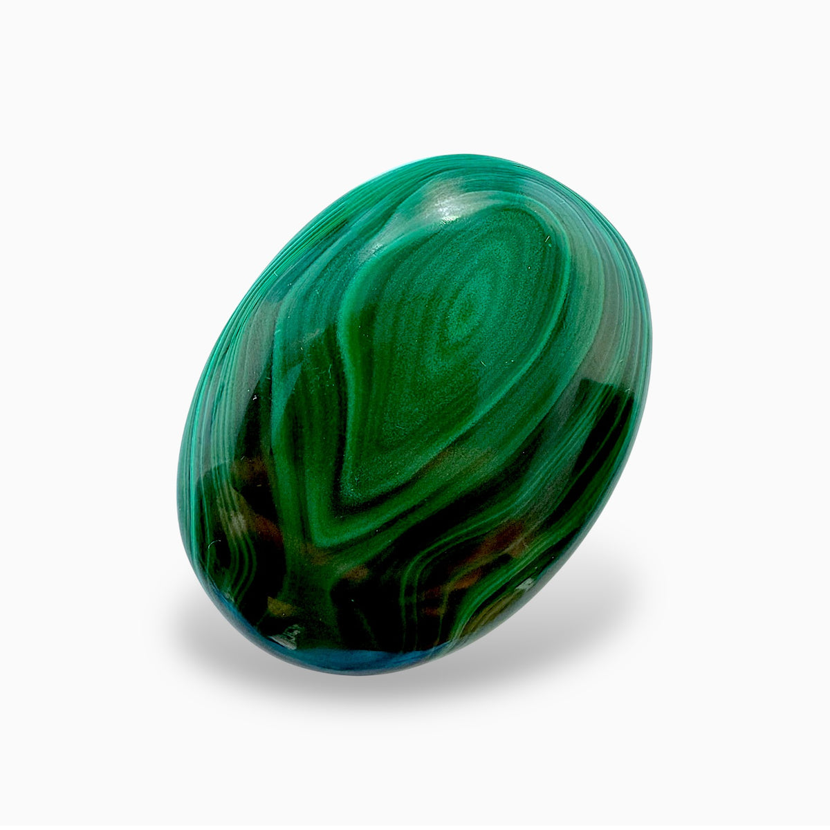 Natural Malachite Stone Oval Cabochon 440 Carats Size 60.5x50mm