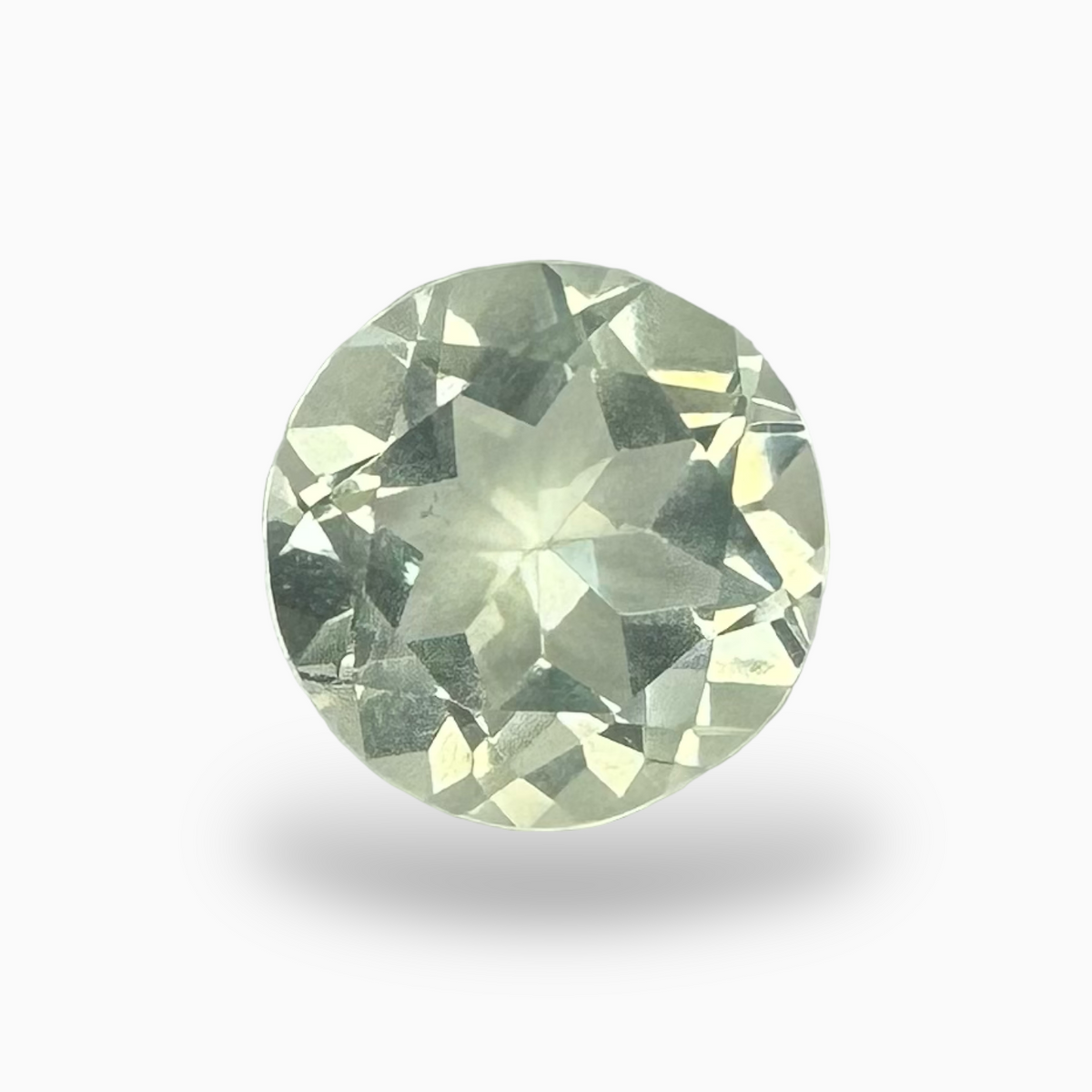 Natural Green Amethyst Stone 3.80 Carats Round Shape (10 mm)