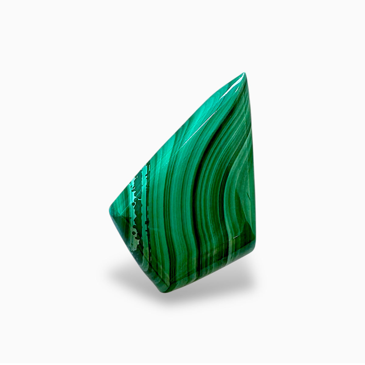 Natural Malachite Stone Fancy Cabochon 4.88 Carats Size 15.2x9.9mm