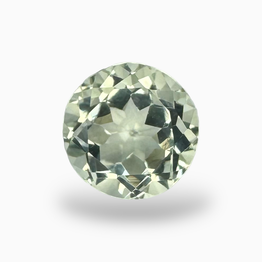 Natural Green Amethyst Stone Olive Color Round 5.00 Carats 11mm