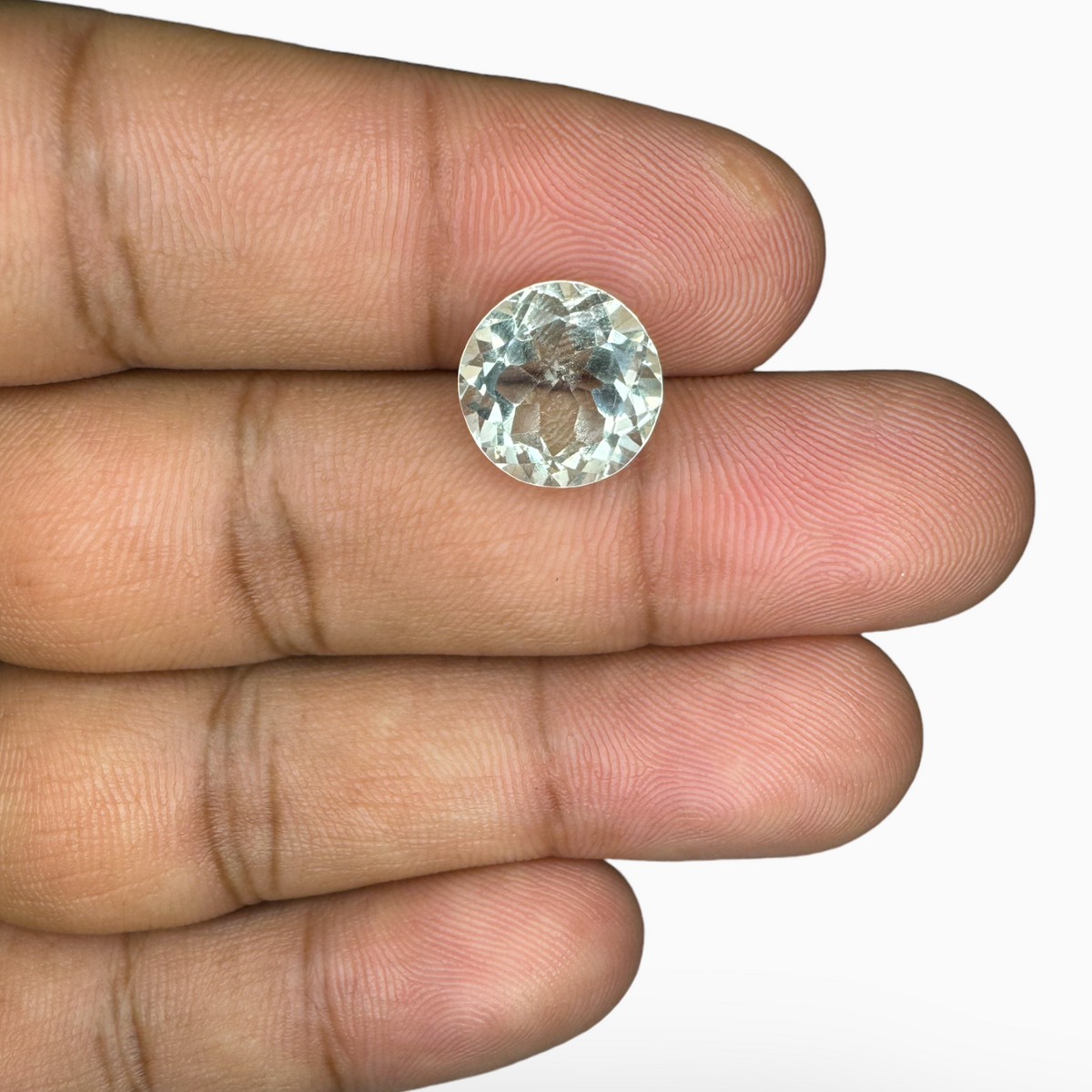 Natural Green Amethyst Stone Olive Color Round 5.00 Carats 11mm