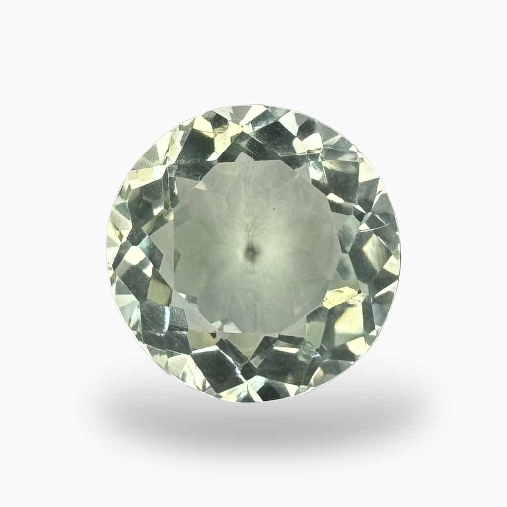 Natural Green Amethyst Stone 7.91 Carats Olive Color Round Shape 13mm