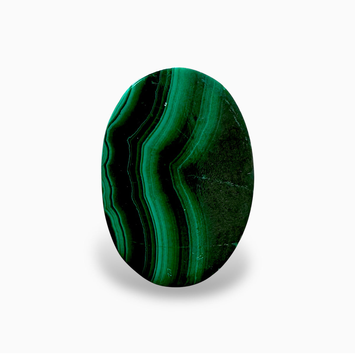 Natural Malachite Stone Oval Cabochon 10.06 Carats Size 14.9x10.5mm