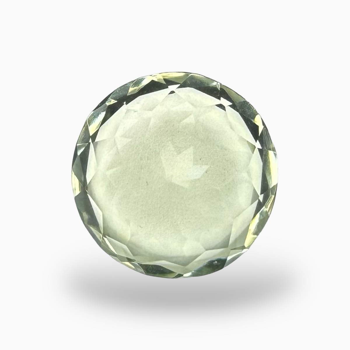 Natural Green Amethyst Stone 8.10 Carats Olive Color Round Shape 13mm