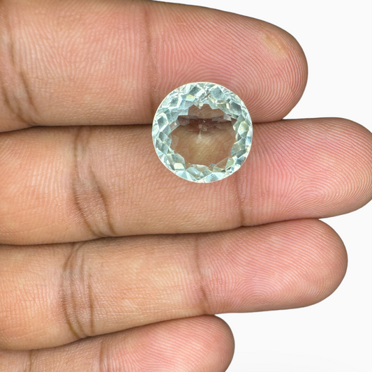 Natural Green Amethyst Stone 8.10 Carats Olive Color Round Shape 13mm