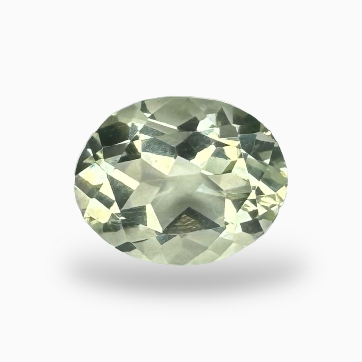 Natural Green Amethyst Stone Oval Shape 2.68 Carats Olive Color 10X8mm