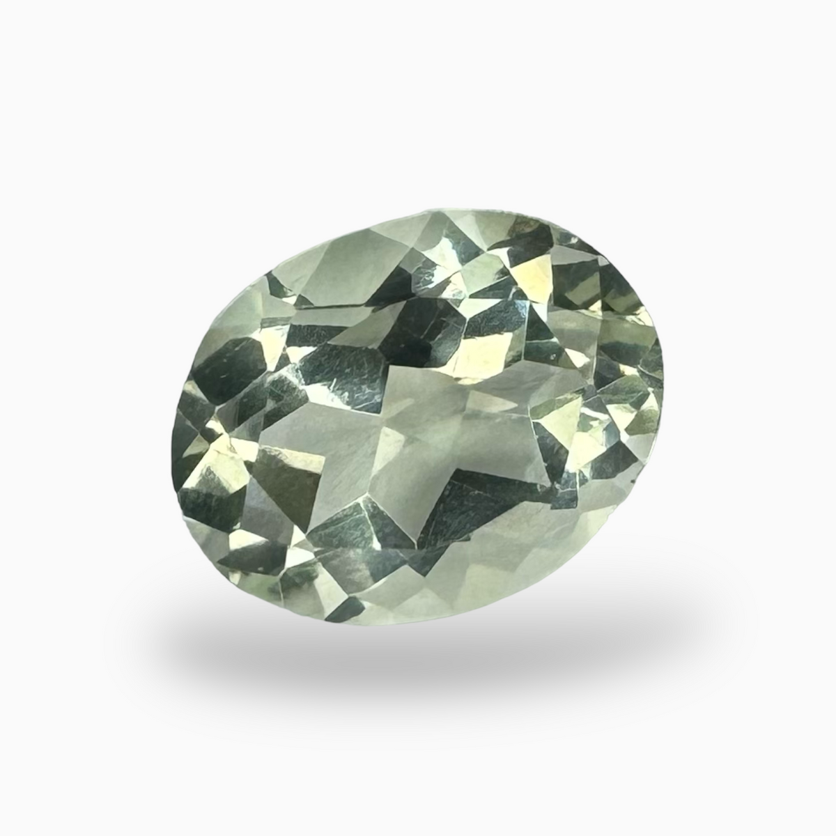 Natural Green Amethyst Stone Oval Shape 2.68 Carats Olive Color 10X8mm