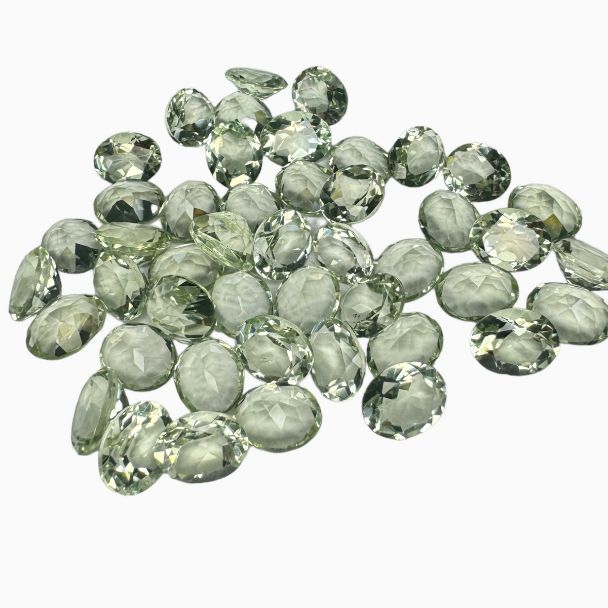 Natural Green Amethyst Stone Oval Shape 2.68 Carats Olive Color 10X8mm