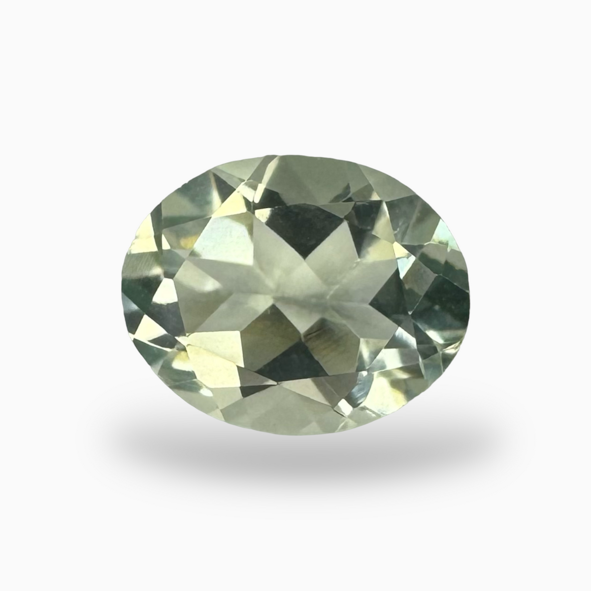 Natural Green Amethyst Stone Olive Color Oval Shape 3.25 Carats 11X9mm