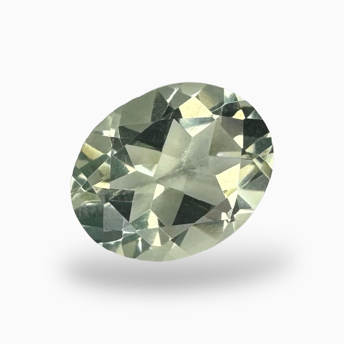 Natural Green Amethyst Stone Olive Color Oval Shape 3.25 Carats 11X9mm