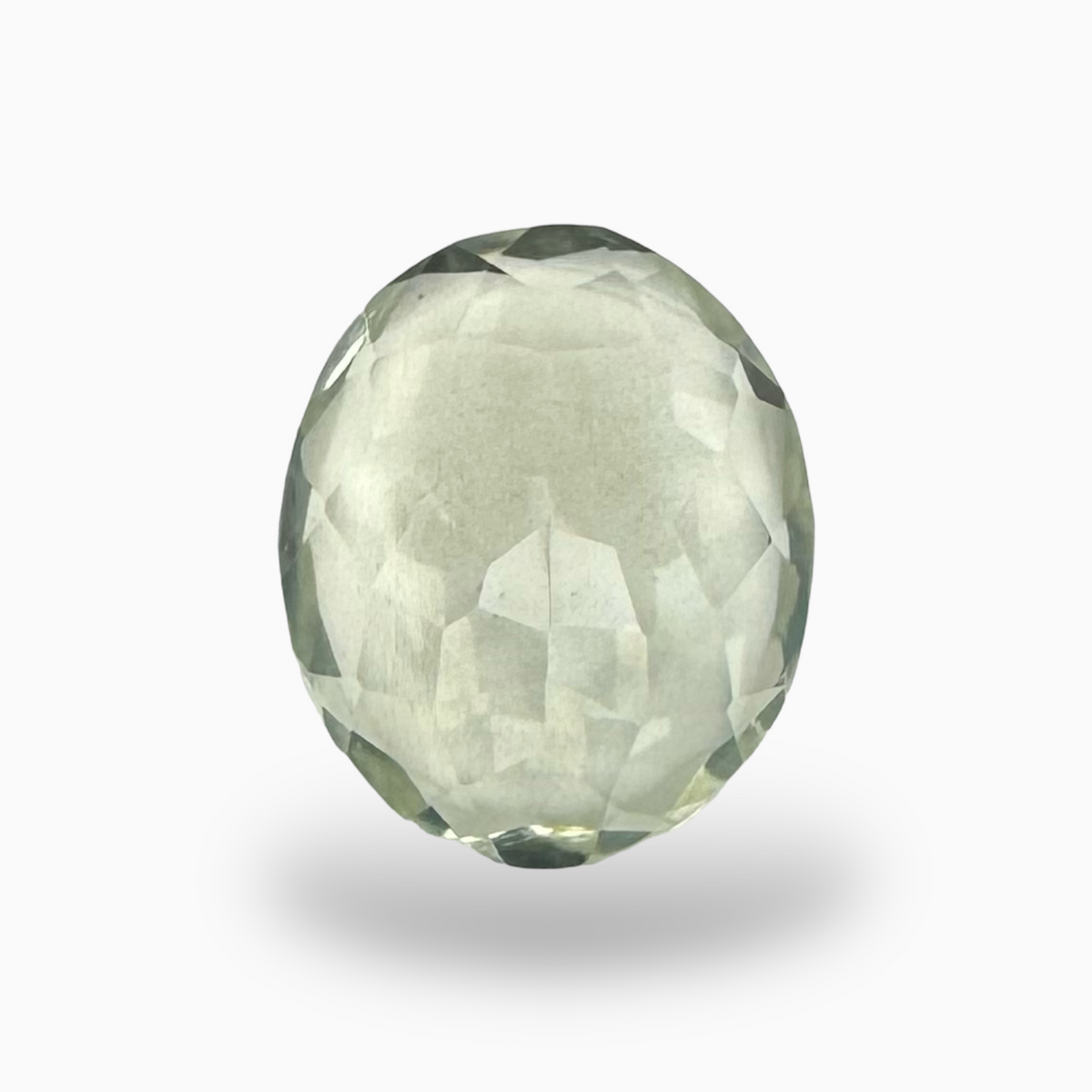 Natural Green Amethyst Stone Olive Color Oval Shape 3.91 Carats 12X10mm