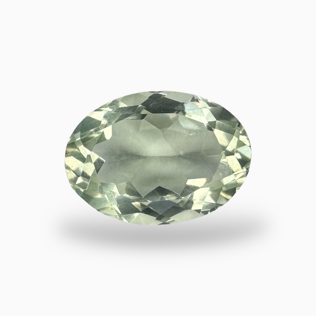 Natural Green Amethyst Stone Olive Color Oval Shape 5.60 Carats 14X10mm