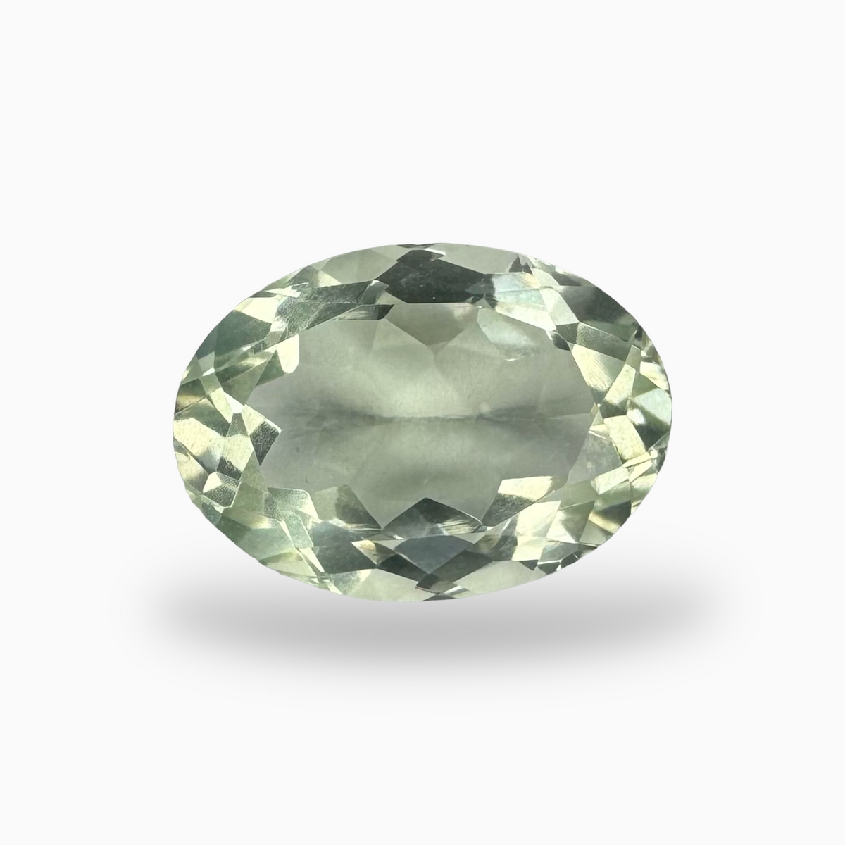 Natural Green Amethyst Stone Olive Color Oval Shape 5.60 Carats 14X10mm