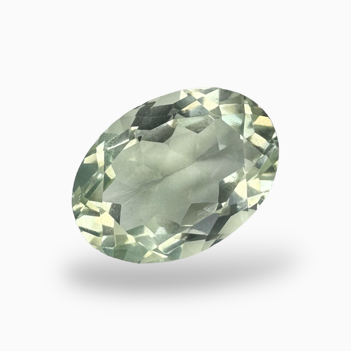 Natural Green Amethyst Stone Olive Color Oval Shape 5.60 Carats 14X10mm