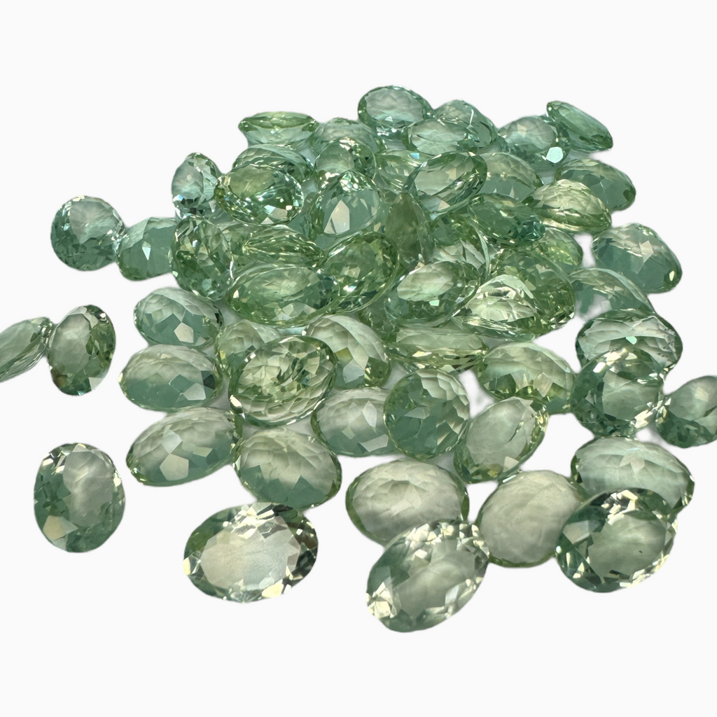 Natural Green Amethyst Stone Olive Color Oval Shape 5.60 Carats 14X10mm