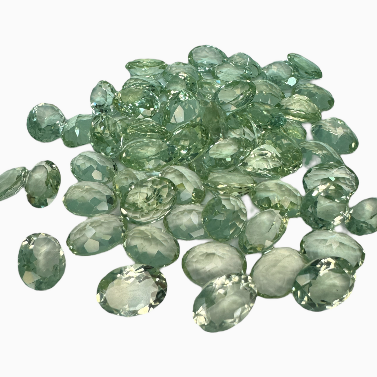 Natural Green Amethyst Stone Olive Color Oval Shape 5.60 Carats 14X10mm