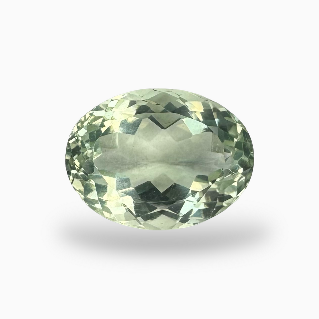 Natural Green Amethyst Stone Olive Color Oval Shape 9.41 Carats 15X11mm