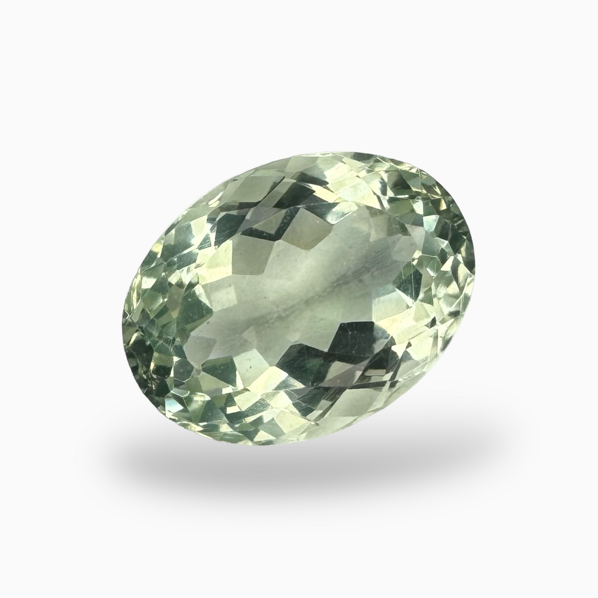 Natural Green Amethyst Stone Olive Color Oval Shape 9.41 Carats 15X11mm