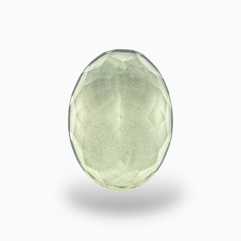 Natural Green Amethyst Stone Olive Color Oval Shape 9.41 Carats 15X11mm