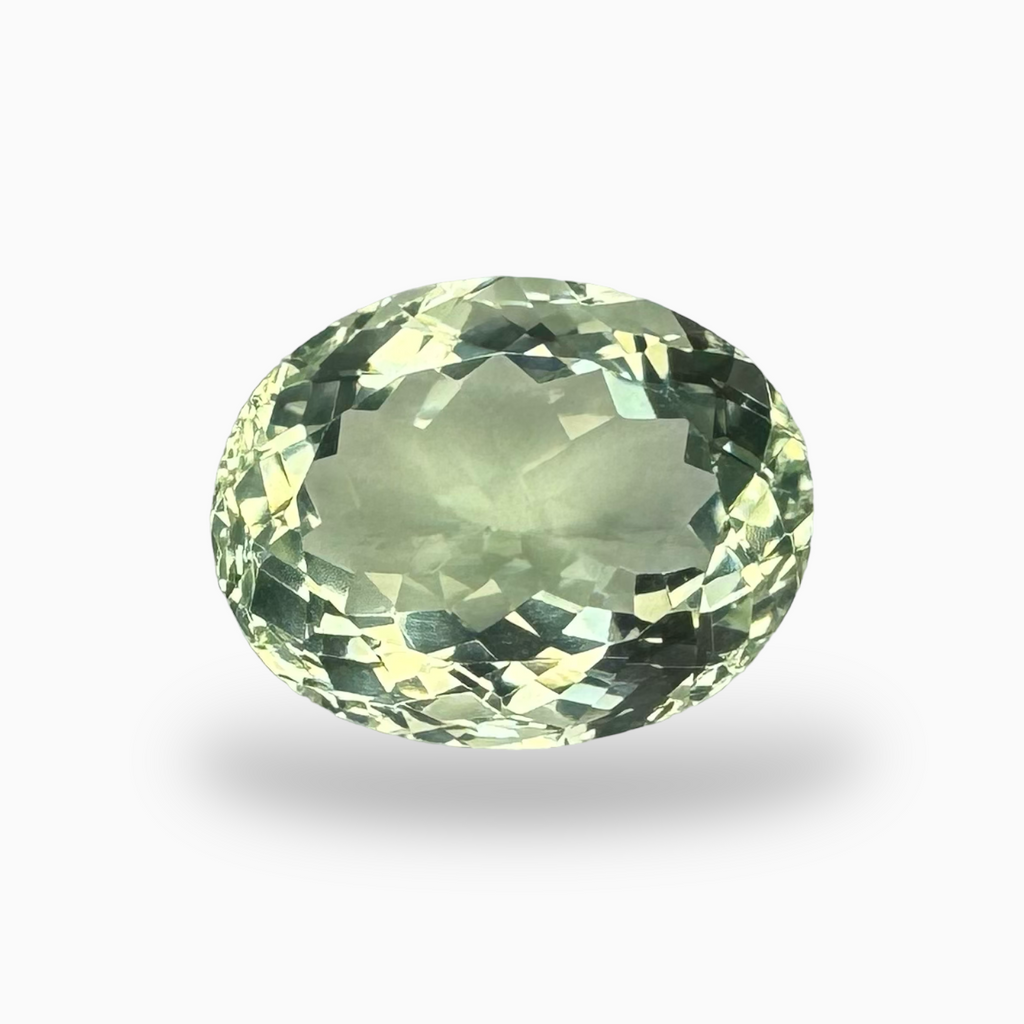 Natural Green Amethyst Stone Olive Color Oval Shape 10.50 Carats 16X12.8mm