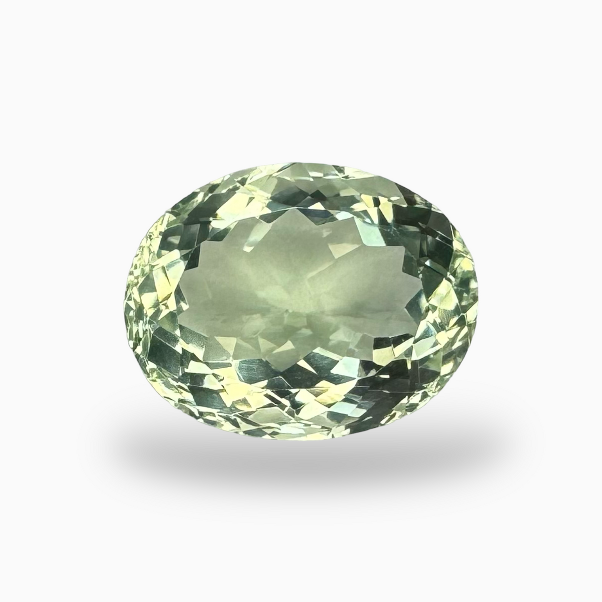 Natural Green Amethyst Stone Olive Color Oval Shape 10.50 Carats 16X12.8mm