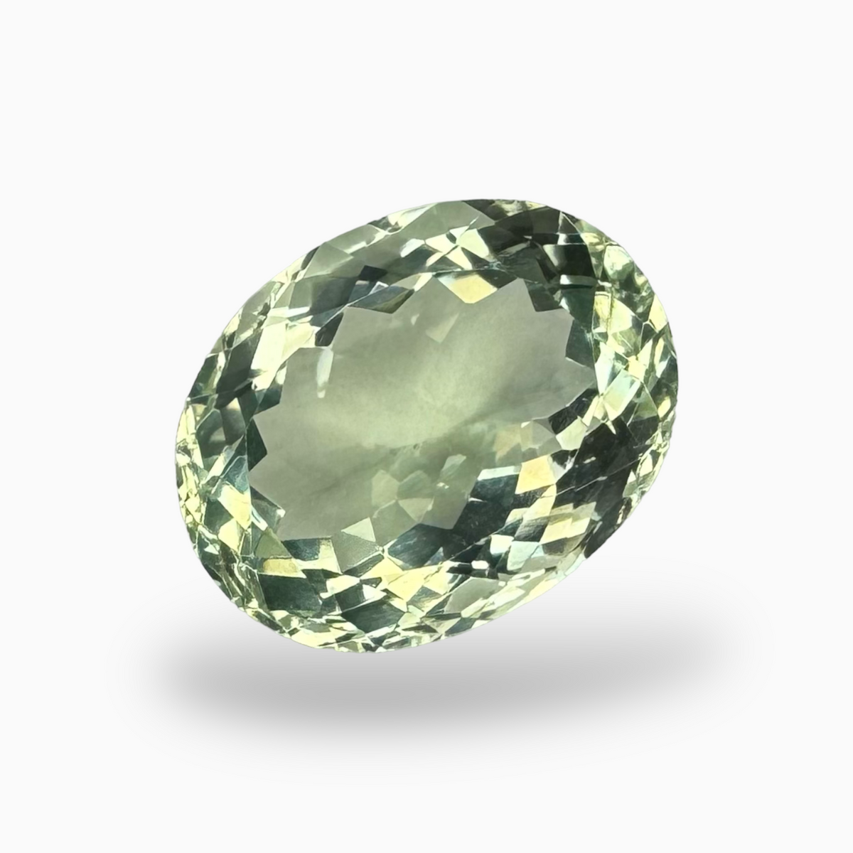 Natural Green Amethyst Stone Olive Color Oval Shape 10.50 Carats 16X12.8mm