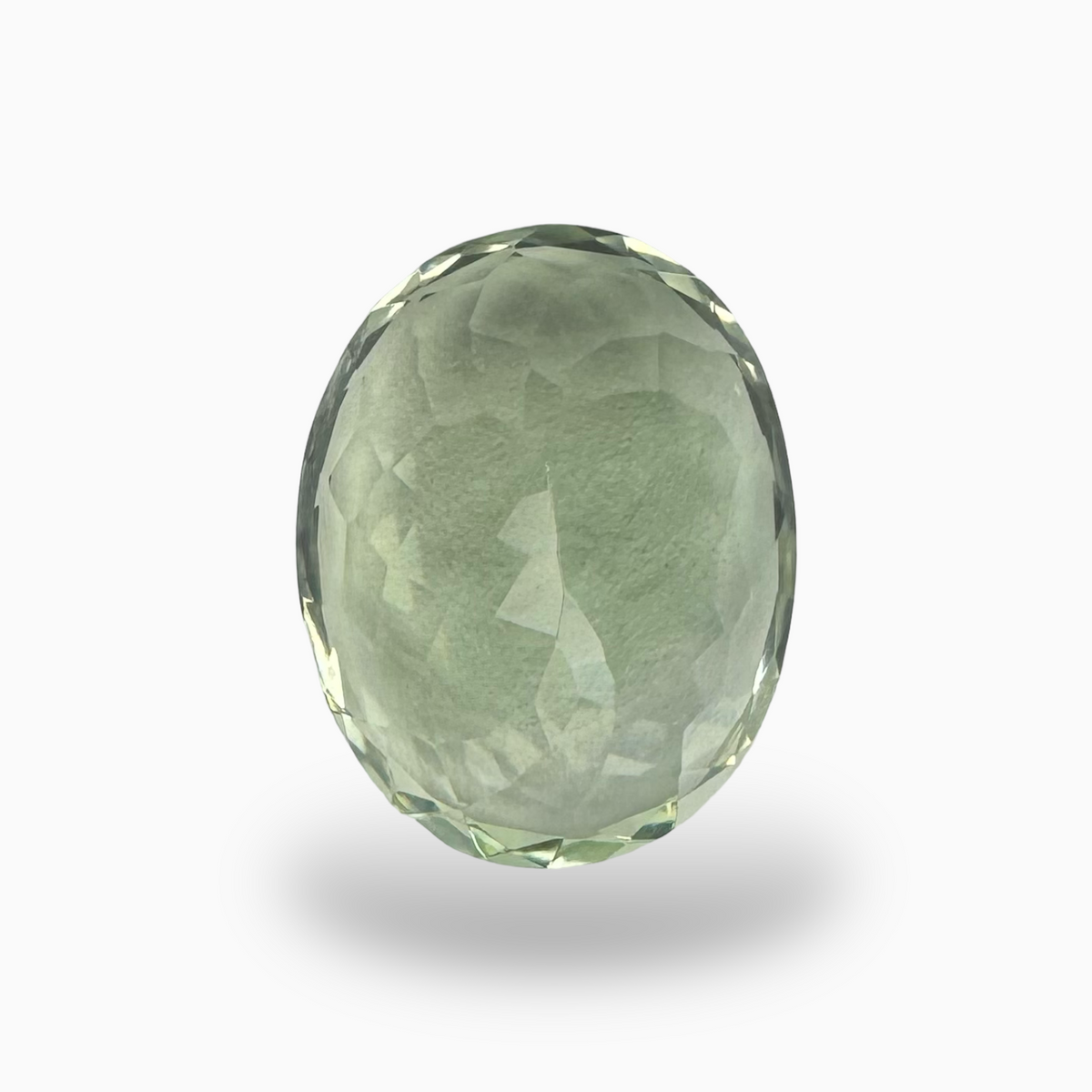 Natural Green Amethyst Stone Olive Color Oval Shape 10.50 Carats 16X12.8mm
