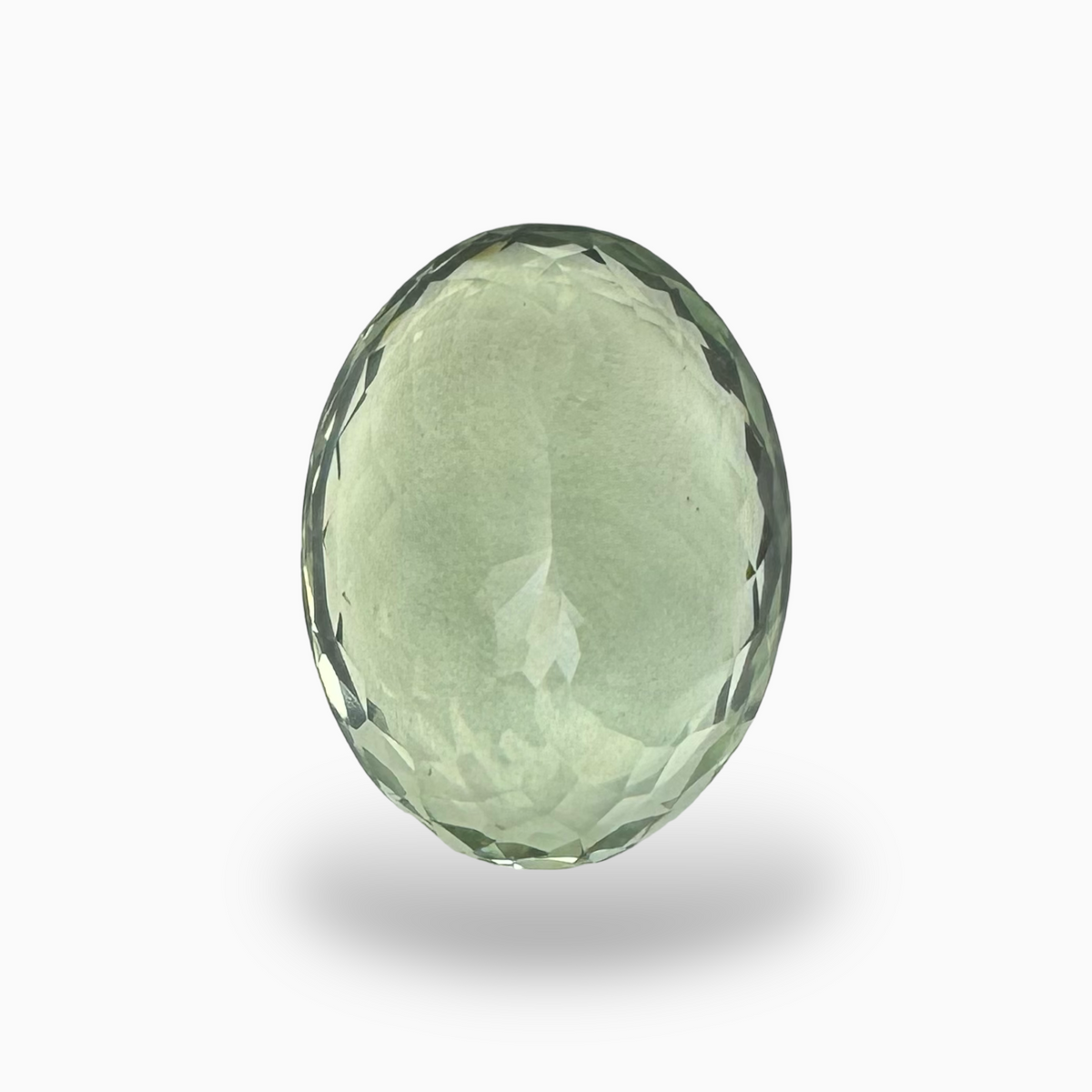 Natural Green Amethyst Stone Oval Shape Olive Color 12.56 Carats 16.8X13mm