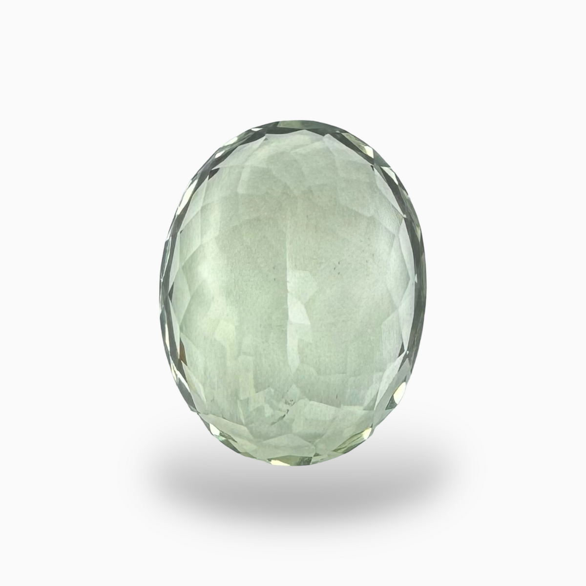 Natural Green Amethyst Stone Oval Shape Olive Color 10.91 Carats 16.4X12.8mm
