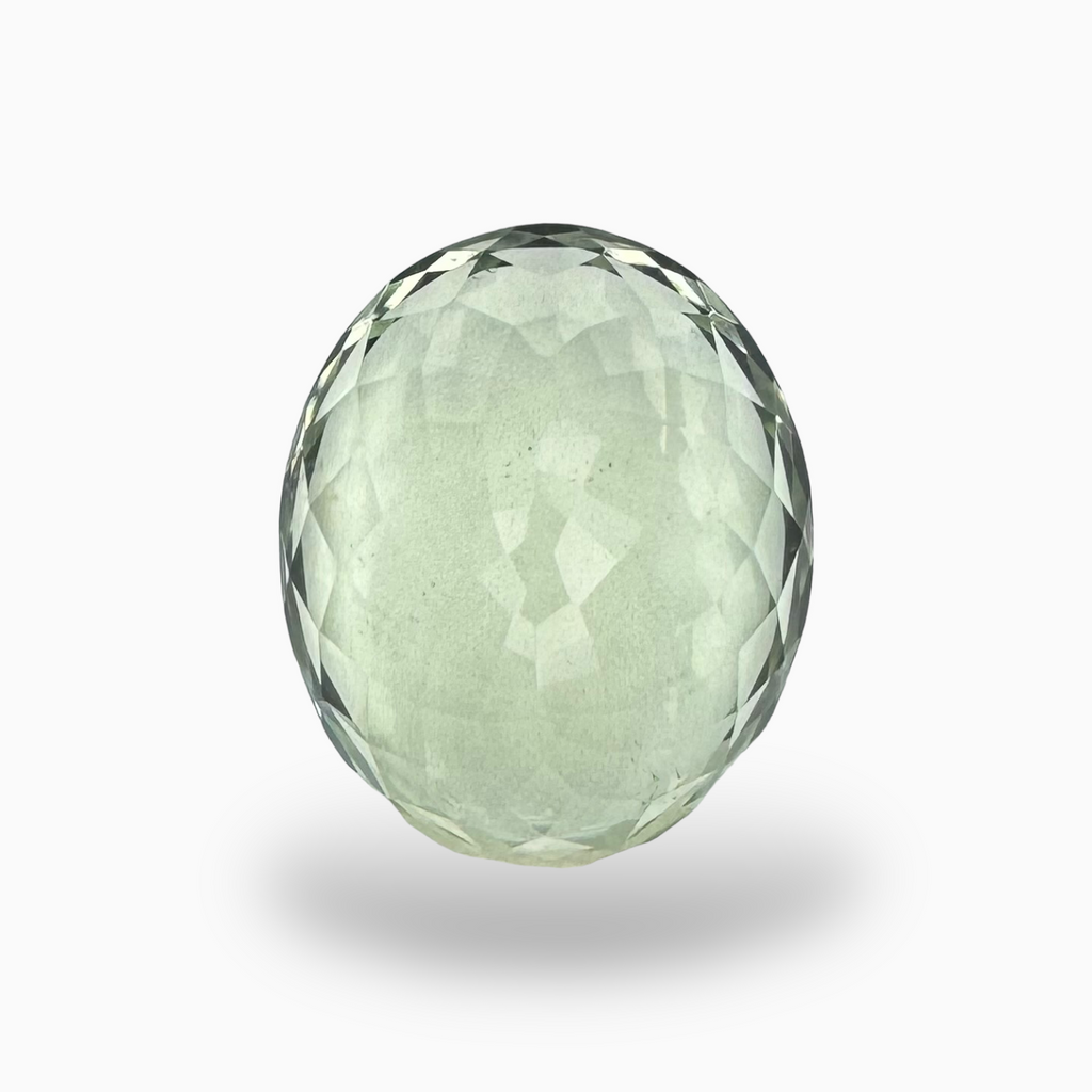 Natural Green Amethyst Stone Oval Shape 15.72 Carat Olive Color 17.5X15mm