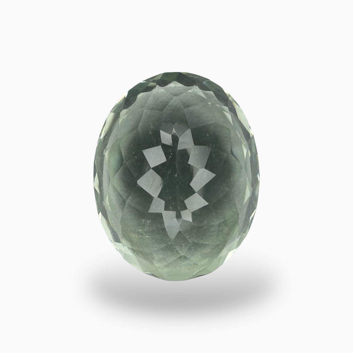 Natural Green Amethyst Stone Olive Color 9.90 Carats Oval Shape 16.3X13mm