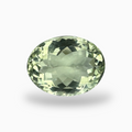 Natural Green Amethyst Stone Olive Color 15.26 Carats Oval Shape 17.3X13.7mm