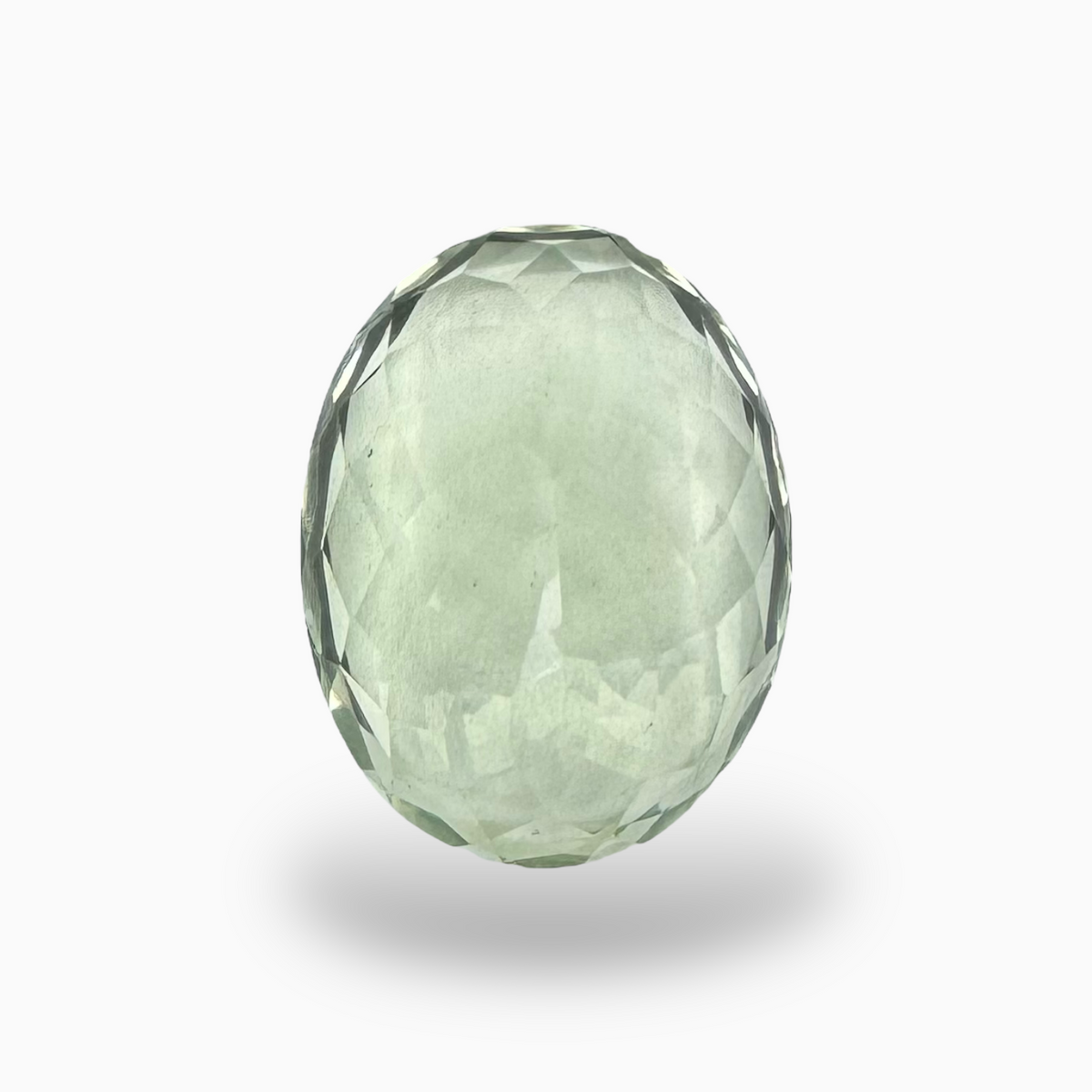 Natural Green Amethyst Stone Oval Shape Olive Color 12.26 Carats 17.5X13.2mm
