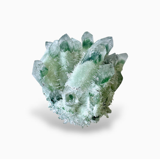 Natural Green Phantom Quartz Cluster For Healing Crystal