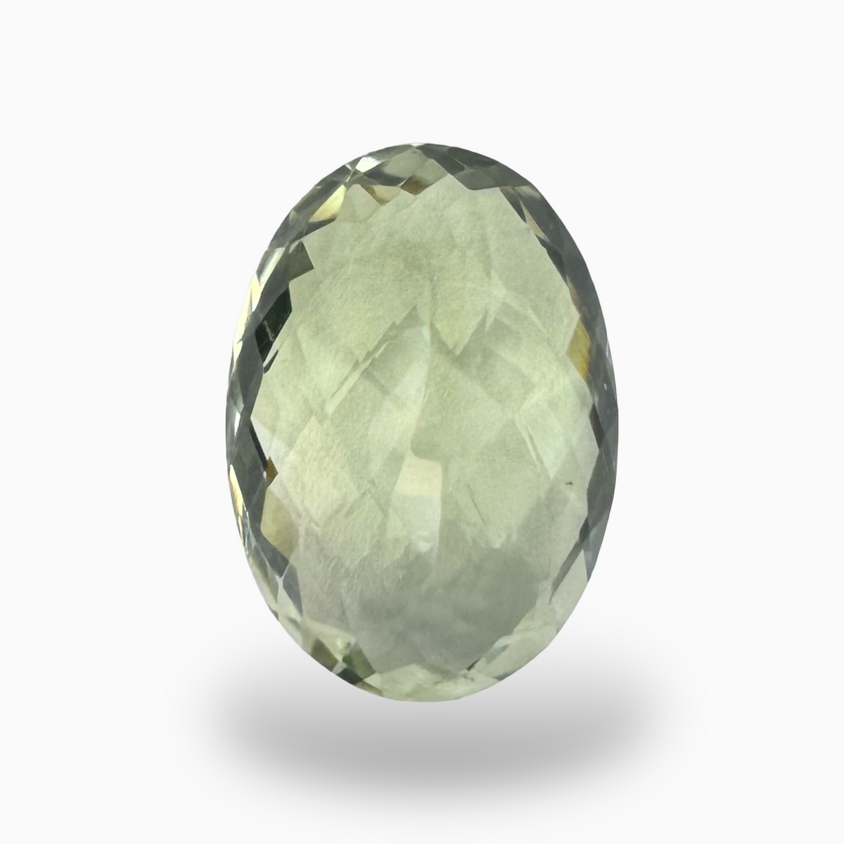 Natural Green Amethyst Stone Oval Shape 18.17 Carat Olive Color 21X15mm