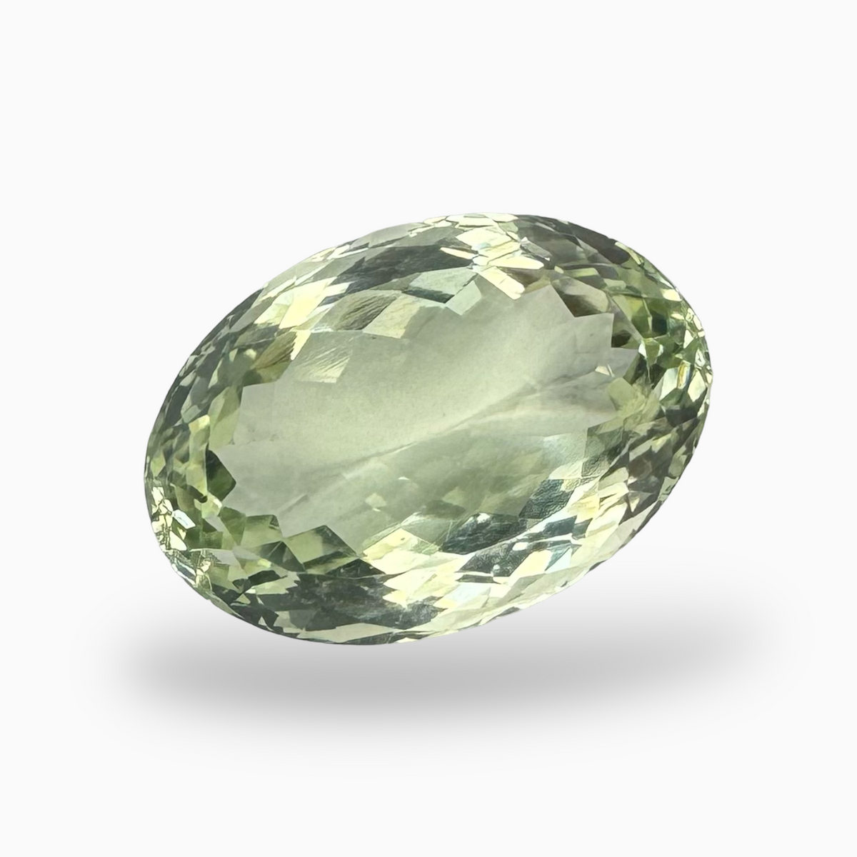 Natural Green Amethyst Stone Oval Shape 19.85 Carat Olive Color 21X16mm