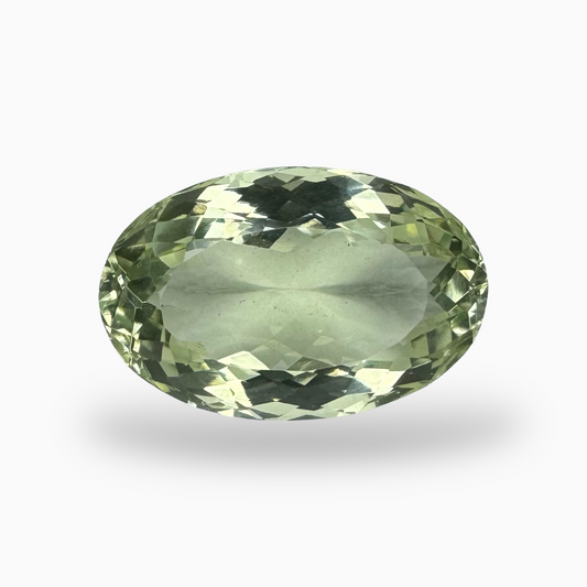 Natural Green Amethyst Stone Oval Shape 14.75 Carat Olive Color 19.5X12.8mm