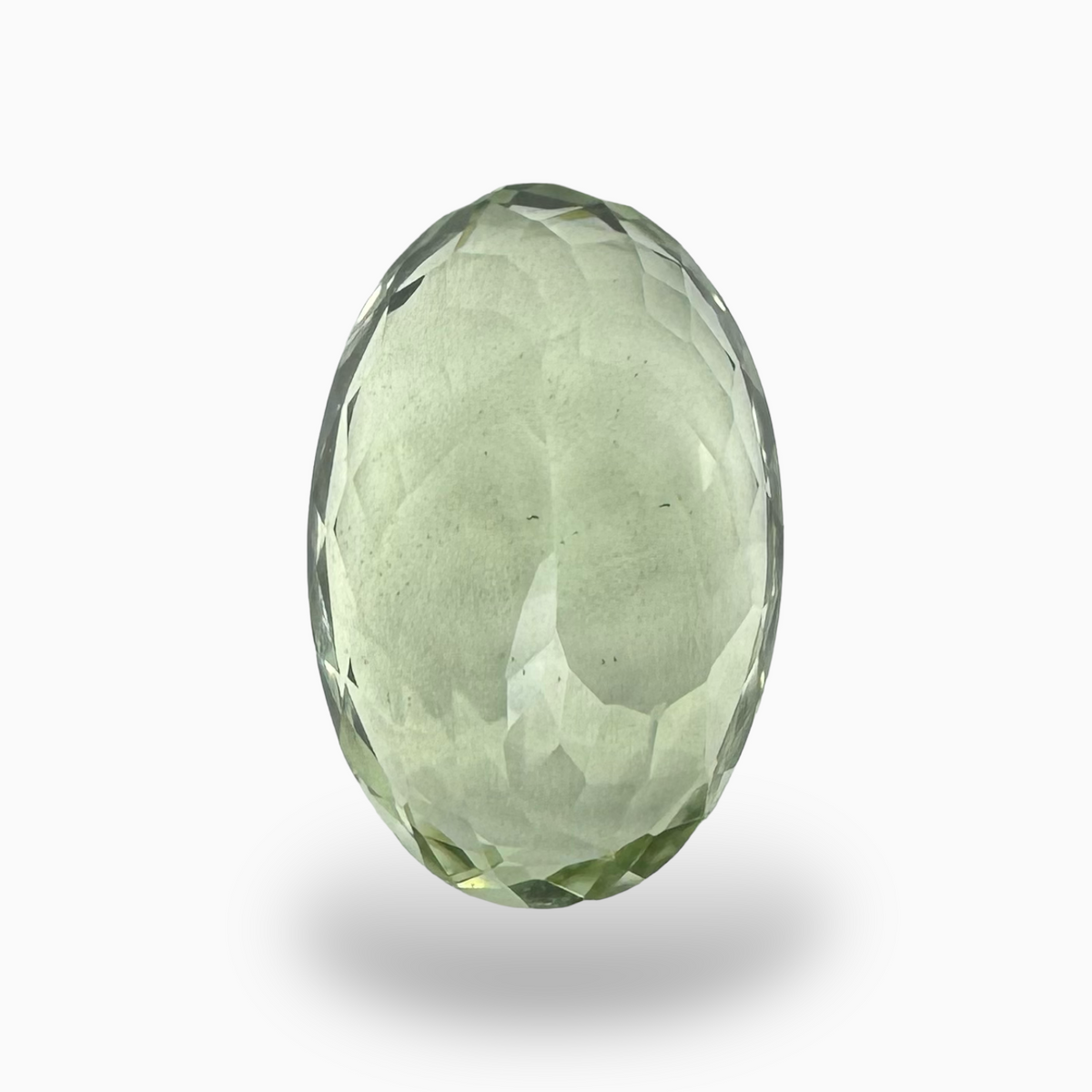 Natural Green Amethyst Stone Oval Shape 14.75 Carat Olive Color 19.5X12.8mm