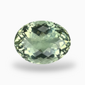 Natural Green Amethyst Stone Oval Shape 16.30 Carat Olive Color 18.3X14.1mm