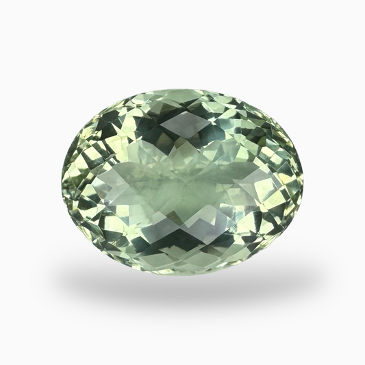 Natural Green Amethyst Stone Oval Shape 16.30 Carat Olive Color 18.3X14.1mm